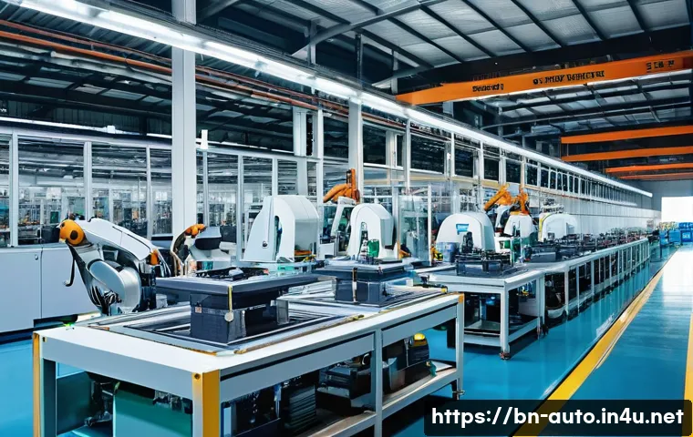 공장자동화 소프트웨어 시장 분석 - A modern factory floor showcasing advanced automation technology in the Bengali industrial sector: r...