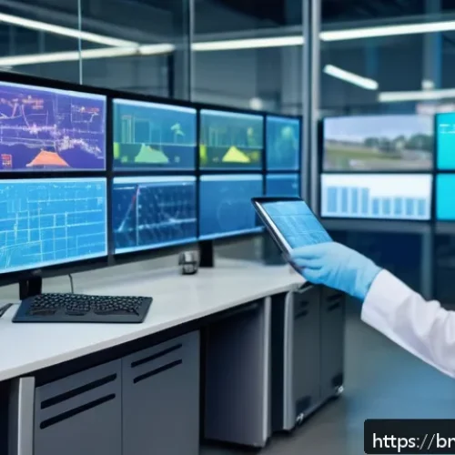 공장자동화 엔지니어 이직 준비 - A modern factory automation control room featuring engineers of Bengali ethnicity collaborating arou...