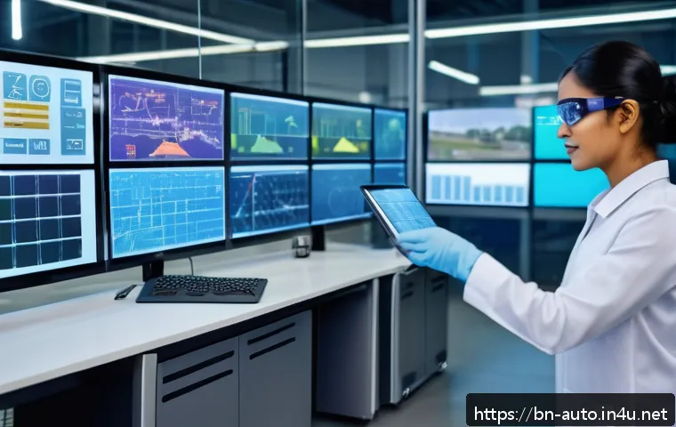 공장자동화 엔지니어 이직 준비 - A modern factory automation control room featuring engineers of Bengali ethnicity collaborating arou...